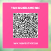Aangepaste QR-code en tekst venster sticker sjablo (Vel 3)