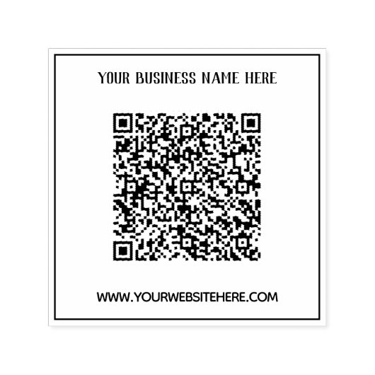 Aangepaste QR-code en tekst vierkante zelfinktstem Zelfinktende Stempel (Design)