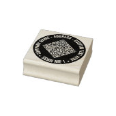 Aangepaste QR-code en tekstkleur Ronde Rubber Stam Rubberstempel (Stempel)
