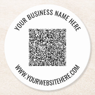 Aangepaste QR-code en tekstpapier Onderzetter Kies