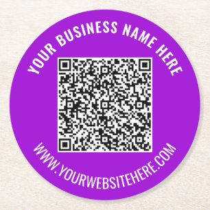 Aangepaste QR-code en tekstpapier Onderzetter Kies