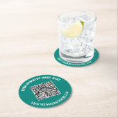 Aangepaste QR-code en tekstpapier Onderzetters van (Insitu)