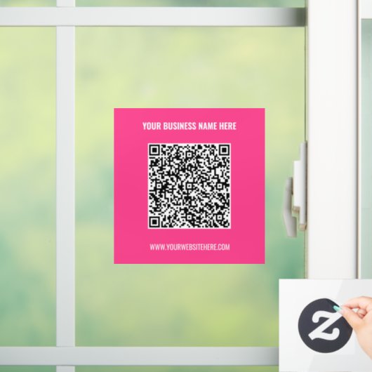 Aangepaste QR-code en tekstvenster folie sjabloon Raamsticker (Huis)