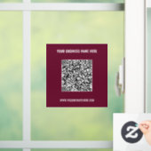 Aangepaste QR-code en tekstvenster folie Stelt kle Raamsticker (Huis)