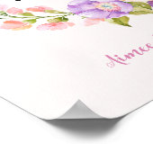 Aangepaste QR-code Floral Lijst Wedding Gift Regis Poster (Hoek)