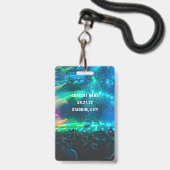 Aangepaste QR-code foto wit VIP All Access Badge (Achterkant met lanyard)