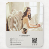 Aangepaste QR-code foto zakelijk Muismat (Voorkant)