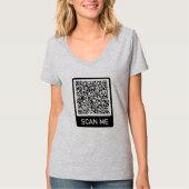 Aangepaste QR-code gepersonaliseerd T-shirt (Voorkant)
