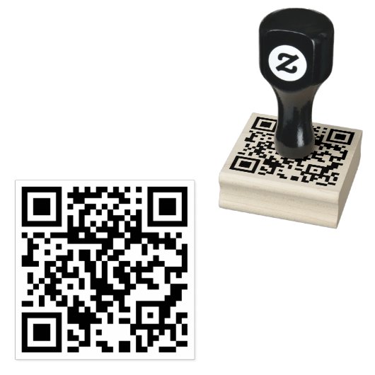 Aangepaste QR-code gepersonaliseerde scannable web Rubberstempel (Gestempeld)