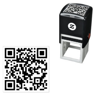 Aangepaste QR-code gepersonaliseerde scannable web Zelfinktende Stempel
