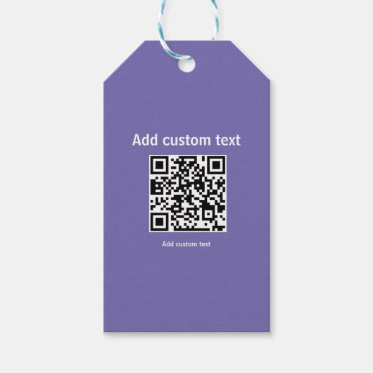 aangepaste QR-code gepersonaliseerde website Cadeaulabel (Voorkant)