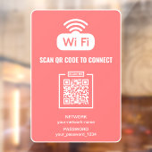 Aangepaste QR Code Gratis WIFI Wachtwoord Netwerk  Raamsticker (Vel 2)