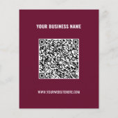 Aangepaste QR Code Info en tekst flyer - Kies kleu (Achterkant)