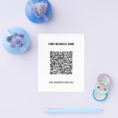 Aangepaste QR Code Info en tekst flyer - Kies kleu (Enkel)
