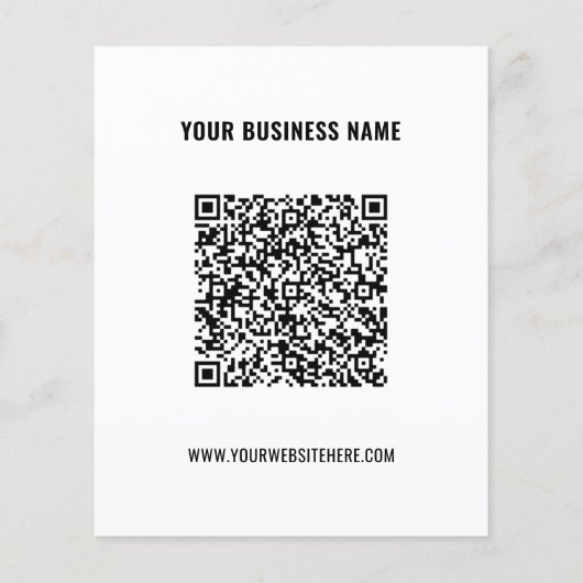 Aangepaste QR Code Info en tekst flyer - Kies kleu (Voorkant)
