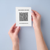 Aangepaste QR-code info naam website folder promot Flyer (Hand)