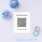 Aangepaste QR-code info naam website folder promot Flyer (Enkel)