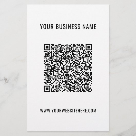 Aangepaste QR Code Info Naam Website Reclamebrochu Flyer (Voorkant)