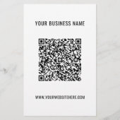 Aangepaste QR Code Info Naam Website Reclamebrochu Flyer (Achterkant)