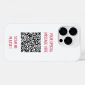 Aangepaste QR Code Info Tekst Verrassend iPhone Ca Case-Mate iPhone Case (Achterkant (horizontaal))