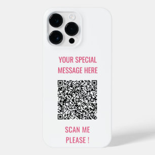 Aangepaste QR-code Info Uw speciale tekstbron iPhone 14 Pro Max Hoesje