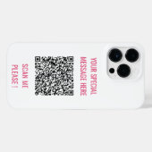Aangepaste QR-code Info Uw speciale tekstbron iPhone Hoesje (Achterkant horizontaal)