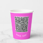 Aangepaste QR-code infoteks papieren bekers - Kies (Achterkant)