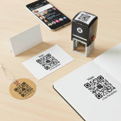 Aangepaste QR-code Inheems Rubber Stempel