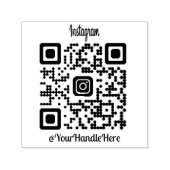 Aangepaste QR Code Instagram rubberen stempel (Design)