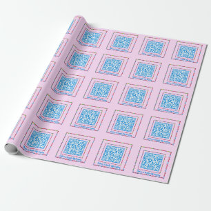 Aangepaste QR-code Jellybean Kleur Kader Cadeau Re Cadeaupapier