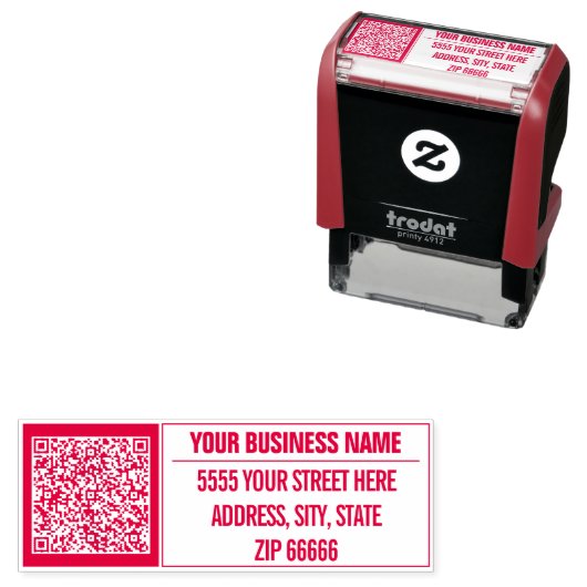 Aangepaste QR-code Jouw namen Adres Zelfinking Sta Zelfinktende Stempel (In situ)