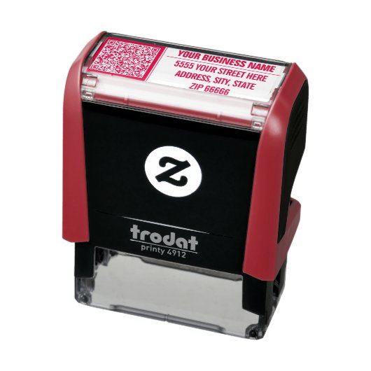 Aangepaste QR-code Jouw namen Adres Zelfinking Sta Zelfinktende Stempel (Product)
