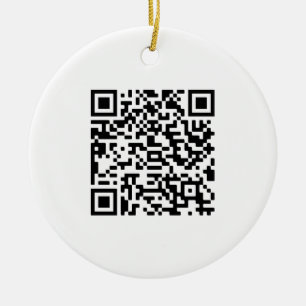 Aangepaste QR-code Keramisch Ornament