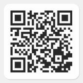 Aangepaste QR-code klassieke ronde sticker vel (Voorkant)