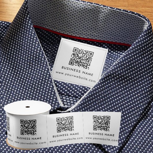 Aangepaste QR-code Kledinglabels Naaien op Naaien Lint