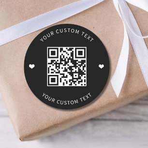 Aangepaste QR-code kleine zakelijke productverpakk Ronde Sticker