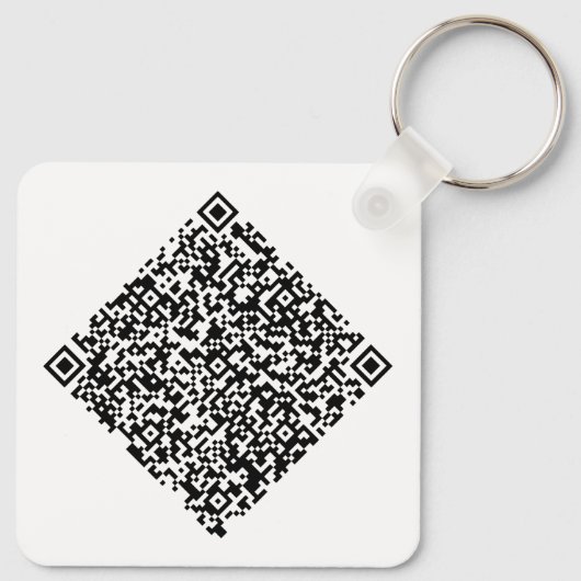 Aangepaste QR-code & Logo Business Branding Sleutelhanger (Achterkant)