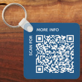 Aangepaste QR-code Logo en tekst bedrijfskleding b Sleutelhanger (Voorkant)