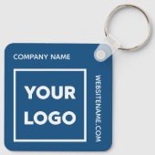 Aangepaste QR-code Logo en tekst bedrijfskleding b Sleutelhanger (Achterkant)