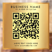 Aangepaste QR-code logo tekst namaakgoud glamourou Raamsticker (Vel 2)