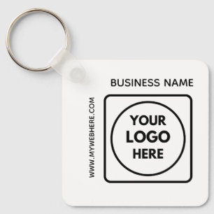 Aangepaste QR-code logo tekst Zakelijk Swag Sleute Sleutelhanger
