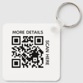 Aangepaste QR-code logo tekst Zakelijk Swag Sleute Sleutelhanger (Achterkant)