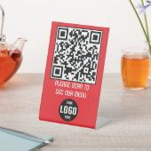 Aangepaste QR Code Menu voetstuk teken voor restau Reclamebord Met Voetstuk (Insitu)