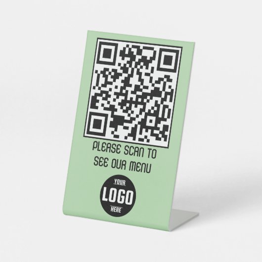 Aangepaste QR Code Menu voetstuk teken voor restau Reclamebord Met Voetstuk (Voorkant)