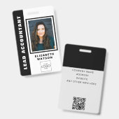 Aangepaste QR-code met uw Logo Company Event ID Badge (Voor- en achterkant)