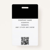 Aangepaste QR-code met uw Logo Company Event ID Badge (Achterkant)
