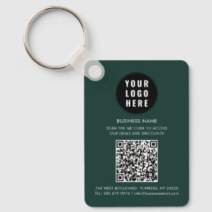 Aangepaste QR-code Modern logo Minimalistisch Bedr Sleutelhanger