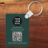 Aangepaste QR-code Modern logo Minimalistisch Bedr Sleutelhanger (Achterkant)