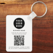 Aangepaste QR-code Modern logo Minimalistisch Sleutelhanger (Achterkant)