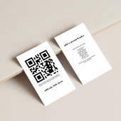 Aangepaste QR-code Modern rendy budget Kaart Notitiekaartje